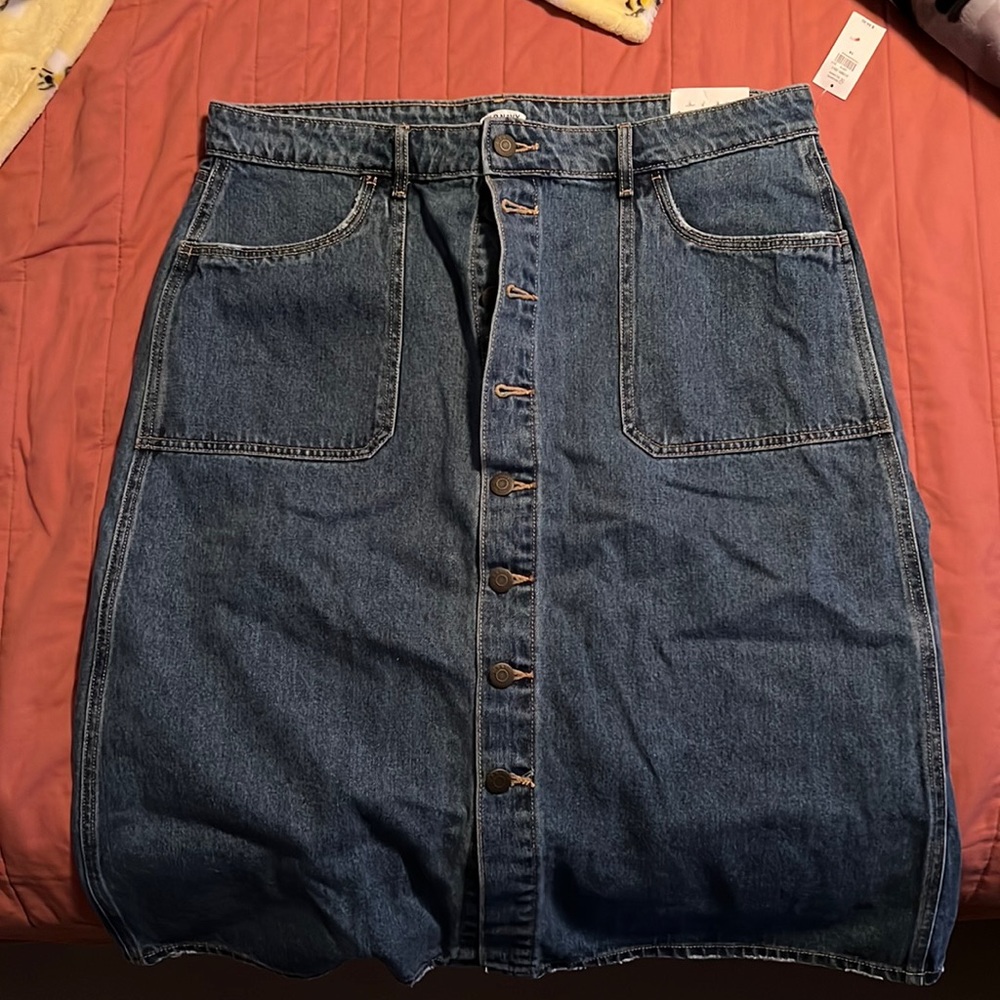 Brand New Old Navy Jean Midi Skirt